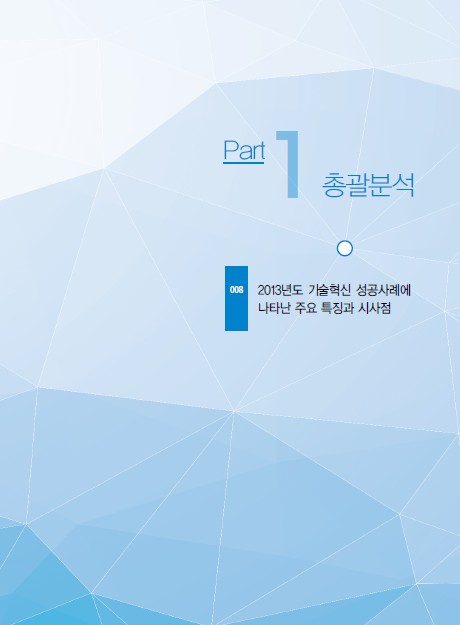 1-1 2013년도 기술혁신 성공사례에 나타난 주요 특징과 시사점